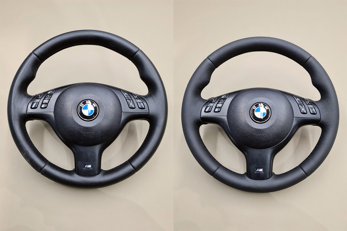 Перетяжка руля BMW 3 e46 в натуральную кожу фото и цены в Ростове-на-Дону