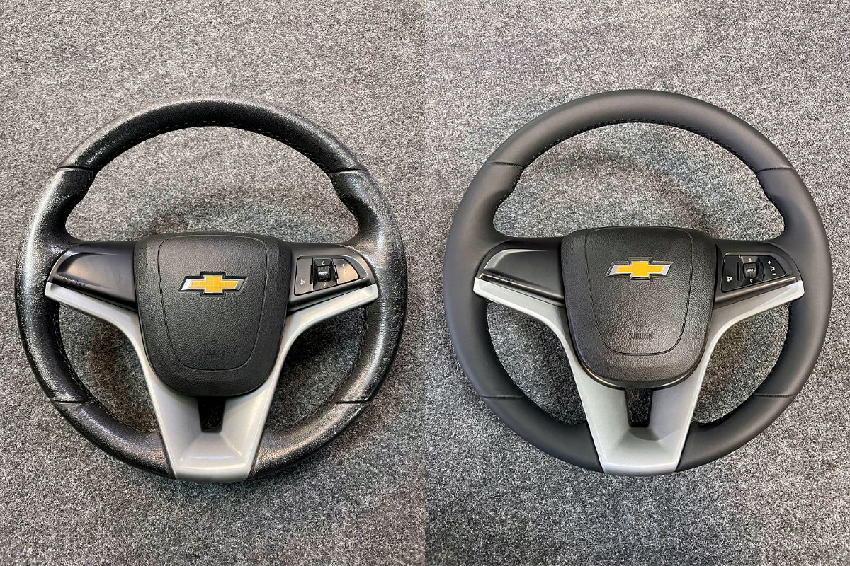 Перетяжка руля Chevrolet Cruze в натуральную кожу фото и цены в Ростове-на-Дону