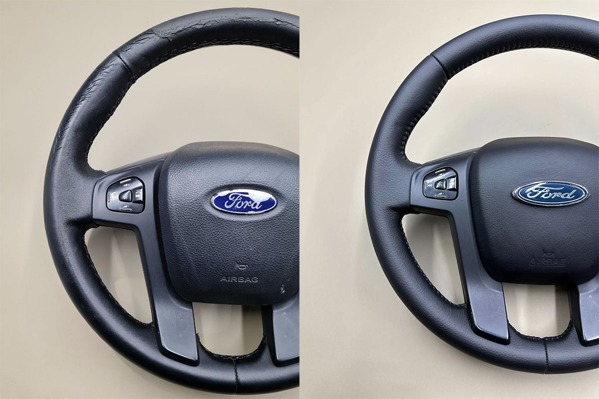 Перетяжка руля Ford Ranger в натуральную кожу - фото и цены в Ростове-на-Дону