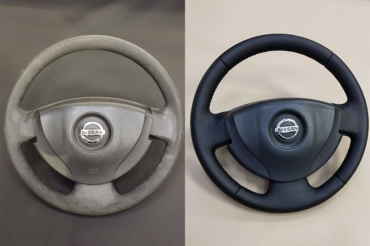 Перетяжка руля Nissan Almera в кожу - фото и цены в Ростове-на-Дону