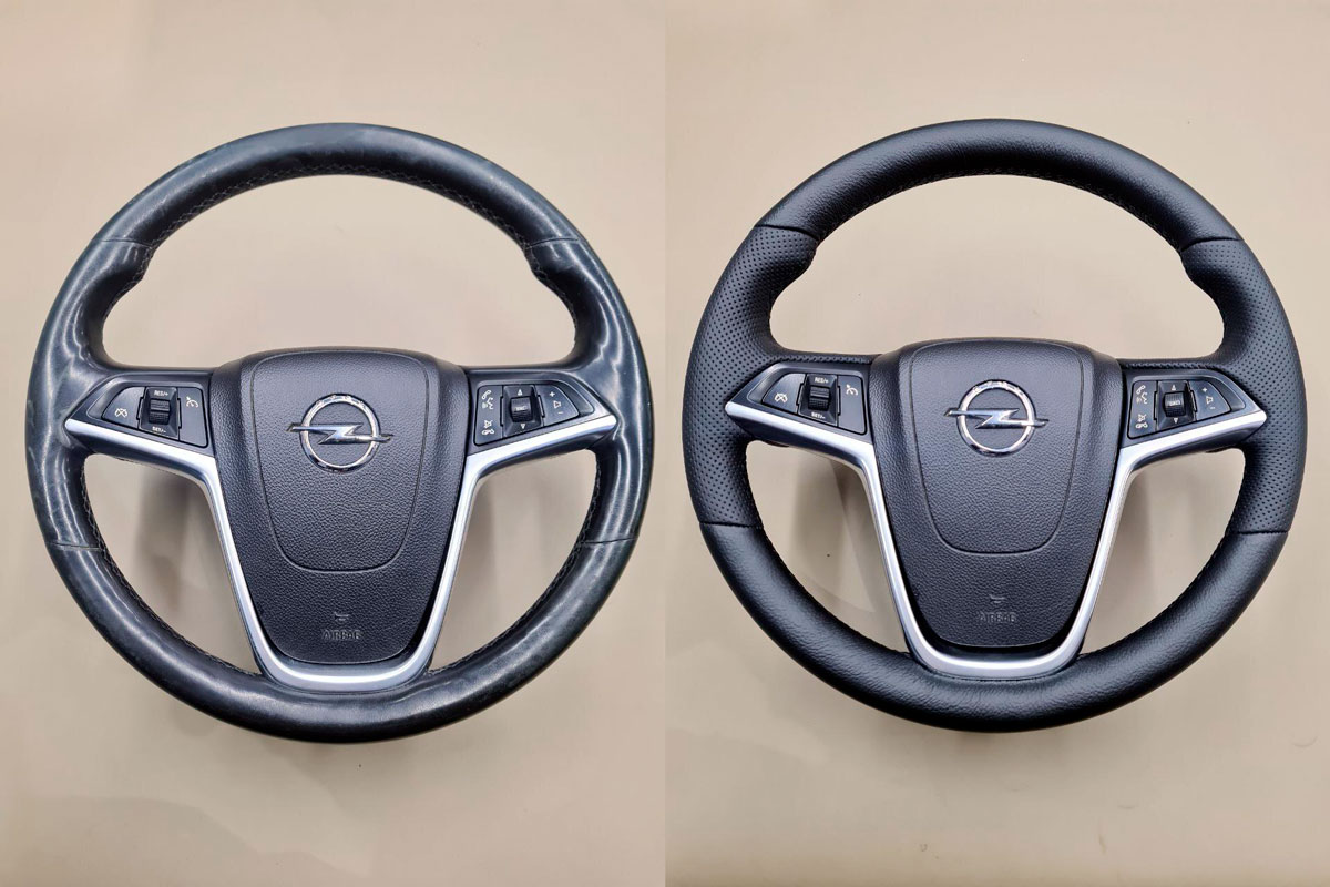 Перетяжка руля Opel Insignia в натуральную кожу фото и цены в Ростове-на-Дону
