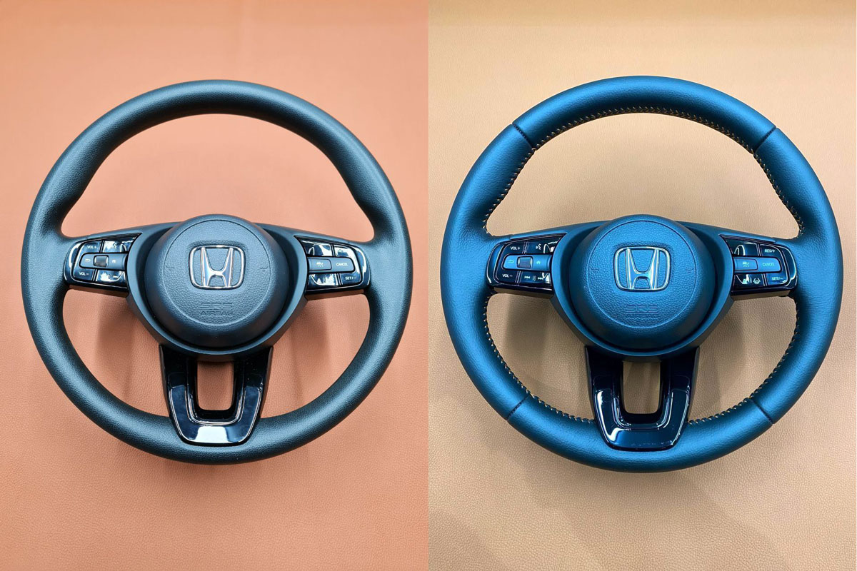 Перетяжка руля Honda Vezel в натуральную кожу фото и цены в Ростове-на-Дону