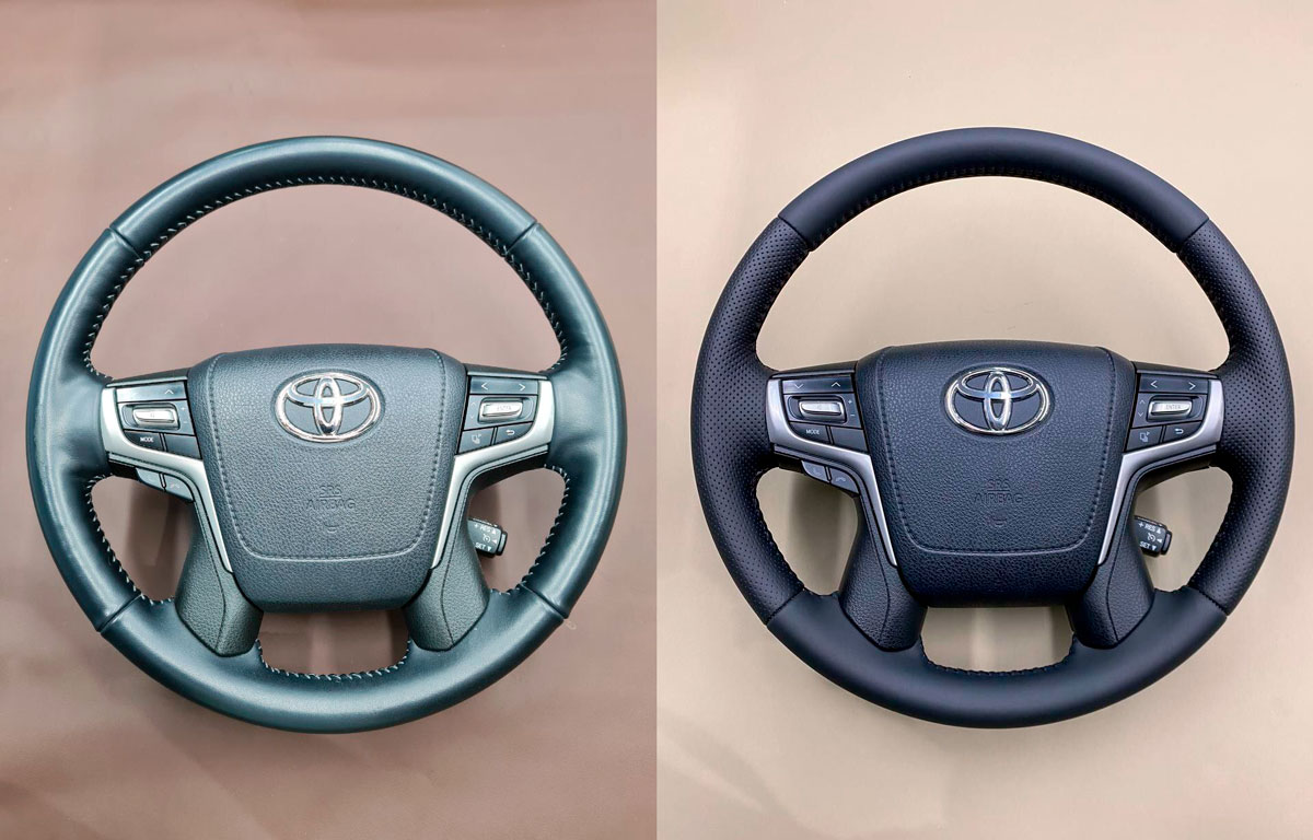 Перетяжка руля Toyota Land Cruiser Prado в натуральную кожу фото и цены в Ростове-на-Дону